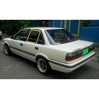 suitable for TOYOTA COROLLA AE92 - 6/1989 to 8/1994 - 4DR SEDAN - PASSENGERS - LEFT SIDE REAR DOOR GLASS - WITH FITTING - NEW