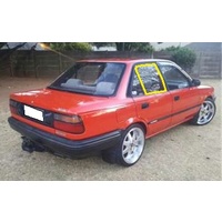 suitable for TOYOTA COROLLA AE92 SECA - 6/1989 to 8/1994 - 5DR HATCH - DRIVERS - RIGHT SIDE REAR DOOR GLASS - NEW