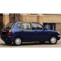 DAIHATSU SIRION M100 - 7/1998 to 1/2005 - 5DR HATCH - DRIVERS - RIGHT SIDE REAR DOOR GLASS - WITH FITTING - NEW