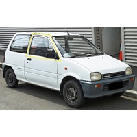DAIHATSU MIRA L201 - 11/1990 to 2/1995 - 3DR HATCH - DRIVERS - RIGHT SIDE FRONT DOOR GLASS - (Second-hand)