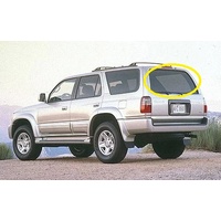 suitable for TOYOTA 4RUNNER KZN165/KNZ185 - 1995 to 01/2002- 4 DOOR WAGON - REAR WINDSCREEN GLASS - (SECOND-HAND)
