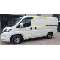 FIAT DUCATO - 2/2007 to CURRENT - SWB VAN - PASSENGERS - LEFT SIDE FRONT FIXED BONDED WINDOW GLASS - 1235 X 665 - GREY - NEW