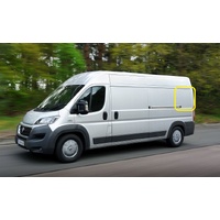FIAT DUCATO -2/2007 to CURRENT- LWB/XLWB VAN - LEFT SIDE REAR BONDED SLIDING WINDOW GLASS - REAR PIECE SLIDES FORWARD -1135 x 665 - NEW