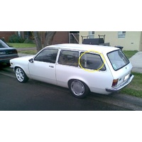 HOLDEN GEMINI TG-TX - 3/1975 to 4/1985 - 2DR PANEL VAN - PASSENGERS - LEFT SIDE REAR FIXED SIDE GLASS - (Second-hand)