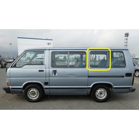 suitable for TOYOTA HIACE YH50 - 2/1983 to 10/1989 - COMMUTER - LEFT SIDE REAR FIXED GLASS - FRONT 1/2 PIECE - 533 X 713 - NEW