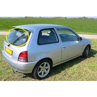 suitable for TOYOTA STARLET KP90 - 3/1996 to 9/1999 - 3/5DR HATCH - REAR WINDSCREEN GLASS - HEATED - NEW