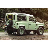 LAND ROVER DEFENDER - 1983 to 12/2016  -  2/4DR WAGON - REAR WINDSCREEN - NOT HEATED, 2 ROUND/SQUARE CORNERS, 790X485 - GREEN - NEW