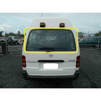 suitable for TOYOTA HIACE 100 SERIES - 10/1989 TO 1/2005 - TRADE VAN/COMMUTER - REAR WINDSCREEN GLASS - HEATED - NEW