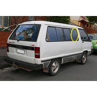 suitable for TOYOTA LITEACE KM20 - VAN 10/79>12/85 - DRIVERS-RIGHT MIDDLE FRONT 1/2 SLIDER GLASS - (Second-hand)
