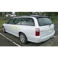 HOLDEN COMMODORE / CREWMAN - VY/VZ - 2002 to 2007 - SEDAN/WAGON - LEFT SIDE REAR DOOR ELECTRIC WINDOW REGULATOR-(Oval Plug) - (Second-hand)