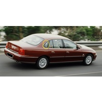 HOLDEN STATESMAN WH - 6/1999 to 4/2003 - 4DR SEDAN - DRIVERS - RIGHT SIDE OPERA GLASS (THICKER CHROME MOULD) - (Second-hand)