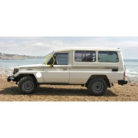 suitable for TOYOTA LANDCRUISER 75/77/78/79 SERIES - 1/1985 to 12/2006 - TROOP CARRIER/UTE - PASSENGER - LEFT SIDE FRONT QUARTER GLASS - GREEN - NEW
