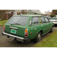 suitable for TOYOTA CORONA RT104/RT118 - 3/1974 TO 9/1979 - 4DR WAGON - DRIVERS - RIGHT SIDE REAR QUARTER GLASS - GREEN - (SECOND-HAND)