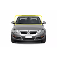 VOLKSWAGEN PASSAT 3C MK6/6.5 - 3/2006 TO 5/2015 - SEDAN/WAGON - FRONT WINDSCREEN GLASS - RAIN SENSOR (BELOW SUNSHADE,171mm HEIGHT),ACOUSTIC,RETAINER