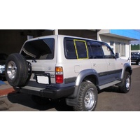 suitable for TOYOTA LANDCRUISER 80 SERIES - 5/1990 to 3/1998 - 5DR WAGON - DRIVERS - RIGHT SIDE REAR SLIDING GLASS ( 1/2 FRONT) - (Second-hand)