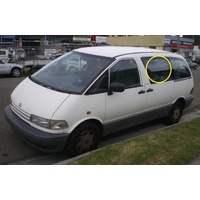 suitable for TOYOTA TARAGO WOMBAT TCR10 - 9/1990 to 6/2000 - WAGON - PASSENGERS - LEFT SIDE FRONT SLIDING DOOR FLIPPER GLASS - 1 HOLE - NEW