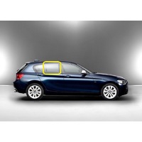 BMW 1 SERIES F20 - 10/2011 TO 10/2019 - 5DR HATCH - DRIVER - RIGHT SIDE REAR DOOR GLASS (1 HOLE) - GREEN - NEW
