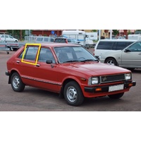 DAIHATSU CHARADE G10 - 1/1977 to 1/1985 - 5DR HATCH - DRIVERS - RIGHT SIDE REAR DOOR GLASS - (Second-hand)