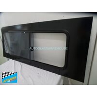 VOLKSWAGEN CRAFTER - 8/2017 to CURRENT - MWB VAN ONLY- LEFT SIDE REAR SLIDING WINDOW GLASS (1510 x 635 FRONT EDGE) - NEW