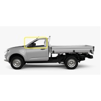 ISUZU D-MAX - 9/2020 TO CURRENT - 2DR/4DR/SPACECAB - PASSENGERS - LEFT SIDE FRONT DOOR GLASS (WITH FITTINGS) - GREEN