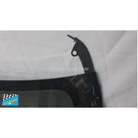SUBARU OUTBACK 6TH GEN - 2018 to CURRENT - WAGON (BS-BN) - REAR WINDSCREEN GLASS - PRIVACY TINT WITH FITTING FOR SPOILER (WIPER HOLE) - (SECOND-HAND)