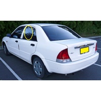 FORD LASER KN/KQ - 8/1998 to 1/2003 - 4DR SEDAN - LEFT SIDE REAR DOOR GLASS - (Second-hand)