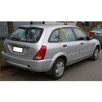 FORD LASER  KN/KQ - 2/1999 to 9/2002 - 5DR HATCH - DRIVERS - RIGHT SIDE REAR QUARTER GLASS - NEW (GLASS ONLY)