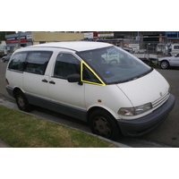 suitable for TOYOTA TARAGO TCR10 - 9/1990 to 6/2000 - WAGON - DRIVERS - RIGHT SIDE FRONT QUARTER GLASS - ENCAPSULATED - (Second-hand)