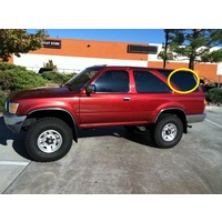 suitable for TOYOTA 4RUNNER RN/LN/YN130 - 10/1989 to 9/1996 - 2DR WAGON - PASSENGER - LEFT SIDE CARGO GLASS - (SECOND-HAND)