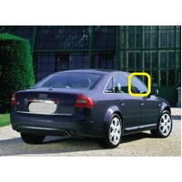 AUDI A6/RS6/S6 C5 - 10/1997 TO 1/2005 - 4DR SEDAN/5DR WAGON - DRIVER - RIGHT SIDE FRONT DOOR GLASS - 2 HOLES - GREEN - NEW
