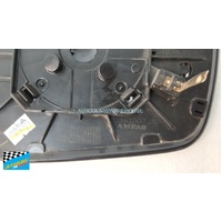ISUZU MU-X LS - 6/2021 TO CURRENT - 5DR SUV - PASSENGERS - LEFT SIDE MIRROR - GENUINE CURVED WITH BLIND SPOT MONITORING - BACKING PLATE # H725