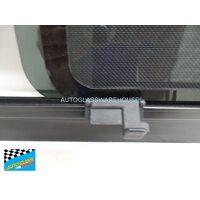 BUNK GLASS UNIVERISAL SLIDER - PASSENGERS - LEFT SIDE SLIDING UNIT - WITH INSECT MESH - PRIVACY TINTED - 790w X 250h (DTBUNK005) - (NEW)