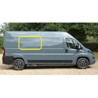 FIAT DUCATO - 2/2007 to CURRENT - LWB/SLWB VAN - DRIVERS - RIGHT SIDE MIDDLE SLIDING WINDOW - REAR PIECE SLIDES FORWARD (1350 X 665) - NEW