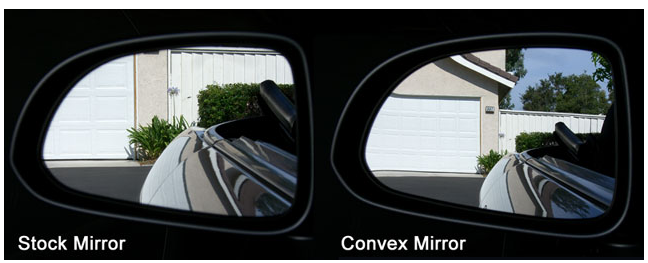 Flat Glass mirror versus Convex Mirror