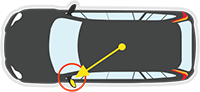 Left Side Mirror location for VOLKSWAGEN JETTA - 8/2011 to 12/2017 - 4DR SEDAN - PASSENGERS - LEFT SIDE MIRROR - FLAT GLASS ONLY - 180MM X 126MM