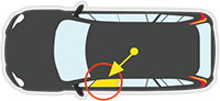 Left Front Door location for ISUZU C - E SERIES GIGA - 1/1996 to 12/2015 - TRUCK - 3 WIPERS - LEFT SIDE FRONT DOOR GLASS