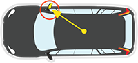 Right Side Mirror location for suitable for TOYOTA PRADO 120 SERIES - 2/2003 to 10/2009 - 5DR WAGON - DRIVERS - RIGHT SIDE MIRROR - FLAT GLASS ONLY - 193MM WIDE X 163MM HIGH
