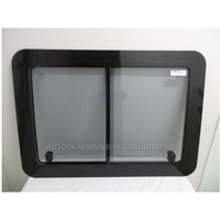 IVECO DAILY - 3/2002 to 3/2015 - LWB VAN - DRIVERS - RIGHT SIDE REAR SLIDING UNIT - BONDED GLASS IN ALLOY FRAME (1085 x 770)