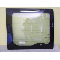 FORD TRANSIT VH/VJ/VM - 11/2000 TO 9/2014 - VAN - RIGHT SIDE REAR BARN DOOR GLASS - HEATED WITH WIPER HOLE - 637h X 734w - GREEN