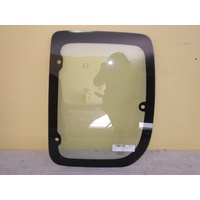 HOLDEN COLORADO RC - 7/2008 TO 5/2012 - 2DR SPACE CAB - PASSENGERS - LEFT SIDE REAR OPERA GLASS - FLIPPER, 3 HOLES - GREEN
