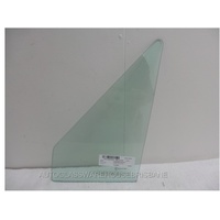 JEEP CHEROKEE JB - 4/1994 to 7/1997 - 4DR WAGON - PASSENGERS - LEFT SIDE FRONT QUARTER GLASS - NO HOLE - GREEN