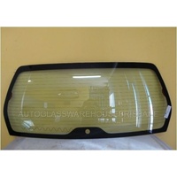 SUBARU FORESTER - 5/2002 to 6/2005 - 5DR WAGON - REAR WINDSCREEN GLASS - (HOLE 40MM FROM EDGE, CONNECTORS ON EACH SIDE)