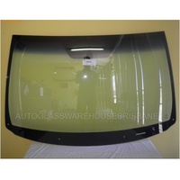 suitable for TOYOTA RAV4 30 SERIES - 1/2006 to 2/2013 - 5DR WAGON - FRONT WINDSCREEN GLASS - MIRROR BUTTON, TOP MOULDING