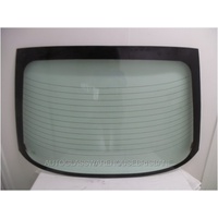 PROTON PERSONA GLi - 11/1996 to 3/2005 - 5DR HATCH - REAR WINDSCREEN GLASS - HEATED (2 HOLES FOR BRAKE LIGHT) - GREEN