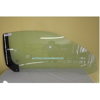 NISSAN 300ZX Z32 - 12/1989 to 1/1996 - 2DR COUPE (2 SEATER) - DRIVERS - RIGHT SIDE FRONT DOOR GLASS (4 HOLES) - (BACK EDGE 370MM) - LOW STOCK- GREEN