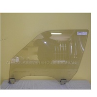 SUBARU LEONE L - 8/1984 to 12/1990 - 4DR SEDAN - PASSENGERS - LEFT SIDE FRONT DOOR GLASS - 780MM X 450MM - GREEN