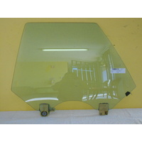 SUBARU LEONE L - 8/1984 to 6/1994 - 4DR SEDAN - PASSENGERS - LEFT SIDE REAR DOOR GLASS - GREEN