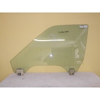 SUBARU LEONE L SERIES - 8/1984 to 6/1994 - 4DR SEDAN - PASSENGERS - LEFT SIDE FRONT DOOR GLASS - 820MM X 475MM - GREEN