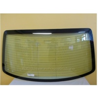 HYUNDAI SONATA EF - 9/2001 TO 6/2005 - 4DR SEDAN - REAR WINDSCREEN GLASS (2 TERMINALS) - 665mm HIgh - HEATED,PLATE ON BOOT