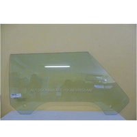 MINI COOPER R50 CABRIO - 3/2002 to 2/2009 - 2DR CABRIO/3DR HATCH - RIGHT SIDE FRONT DOOR GLASS - GREEN (2 HOLES)